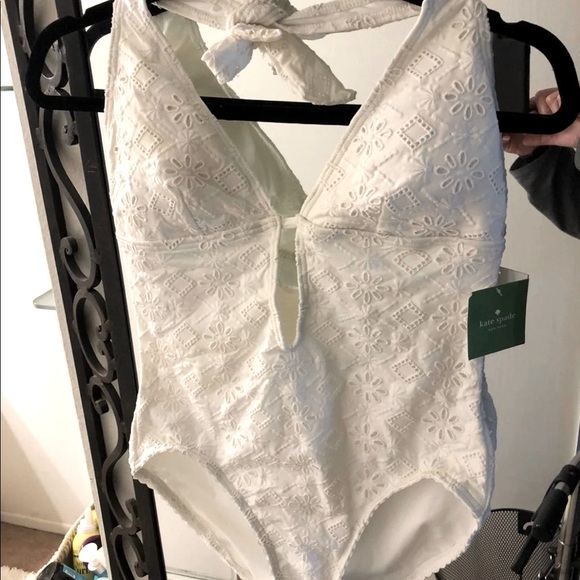 Kate Spade Swimsuit White -New - Picture 3 of 11